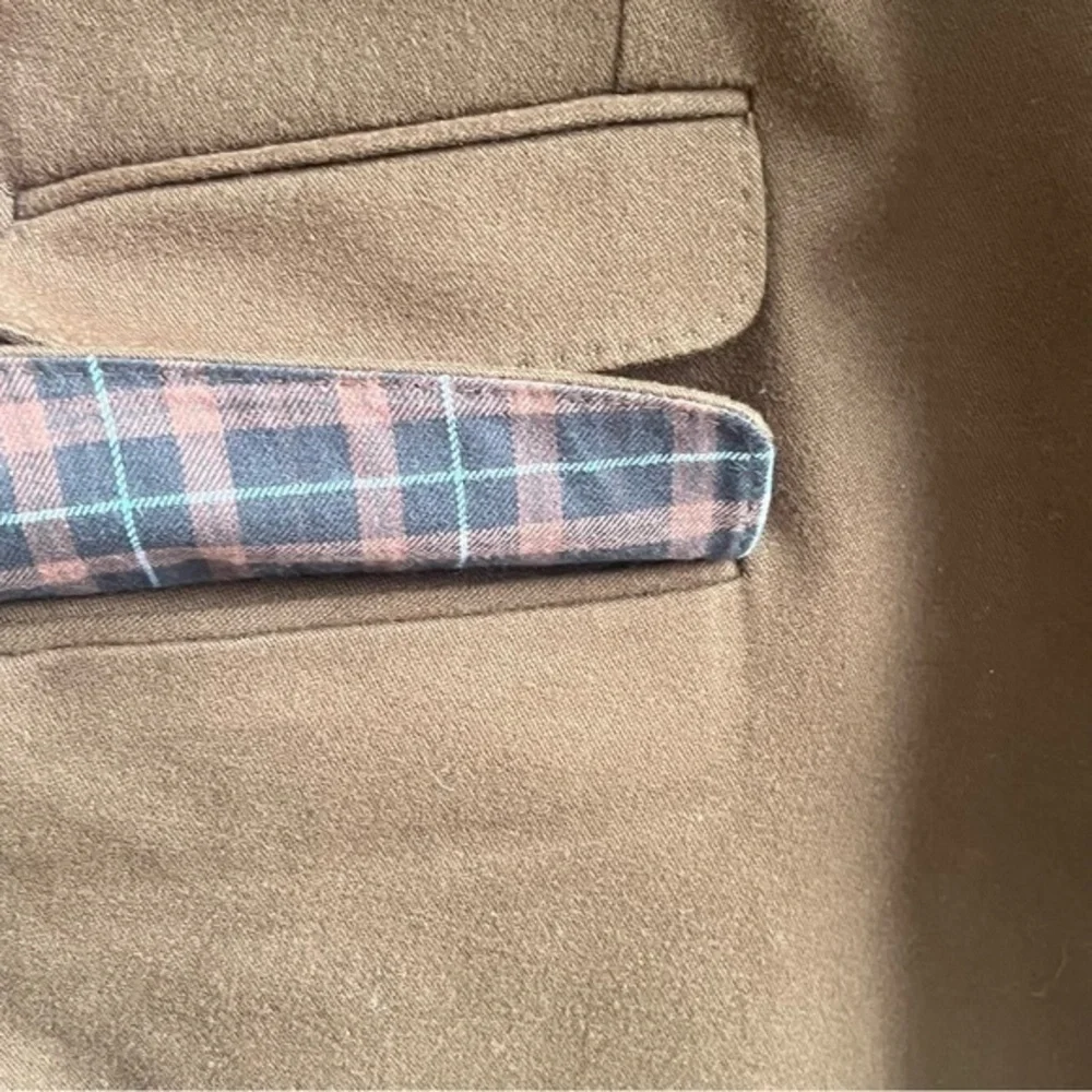 Kroon Luxury Men 46 Brown Cotton Jacket Double Vent‎ 2 Button Blazer